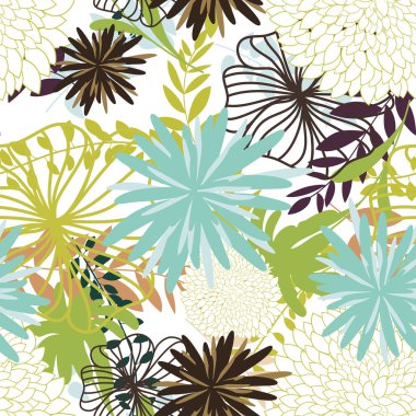 Seamless floral background clipart