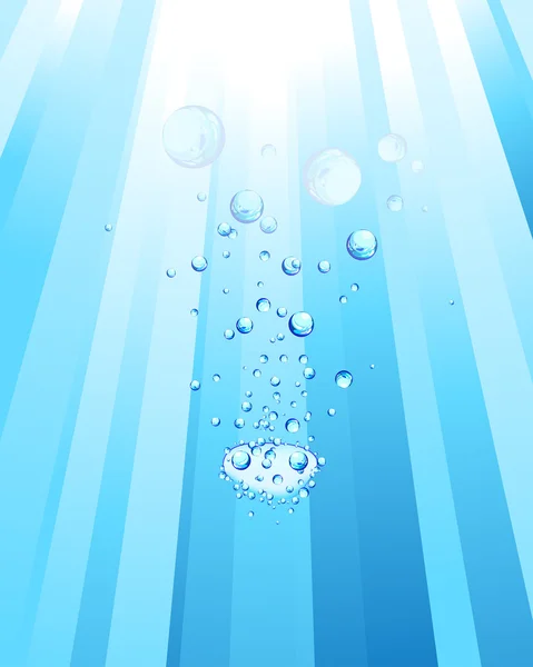 Víz alatti sugarak — Stock Vector