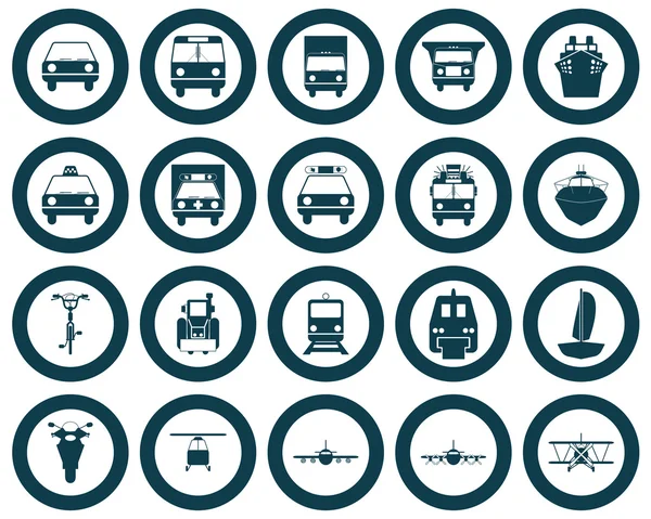 Közlekedési ikonok beállítása — Stock Vector