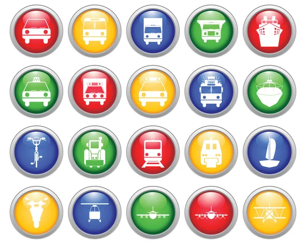 Conjunto de iconos de transporte — Vector de stock