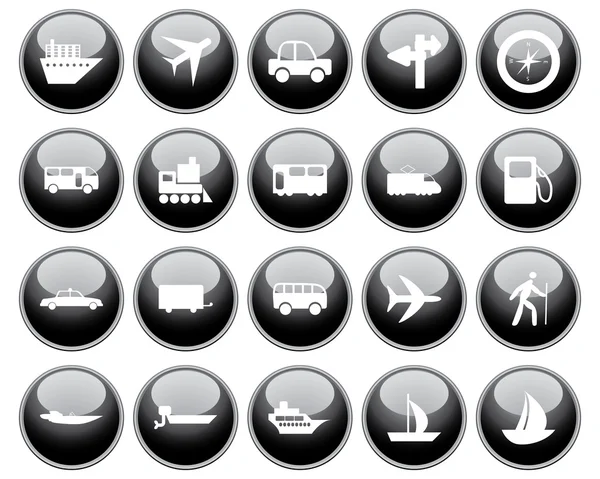 Ulaşım Icons set — Stok Vektör