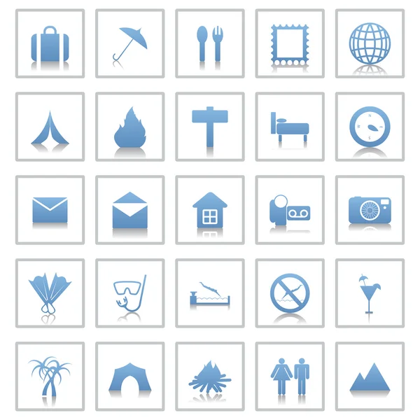 Travel icons set — Stock Vector