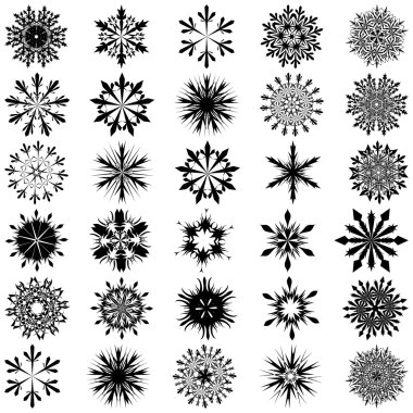 Seamless snowflakes background clipart