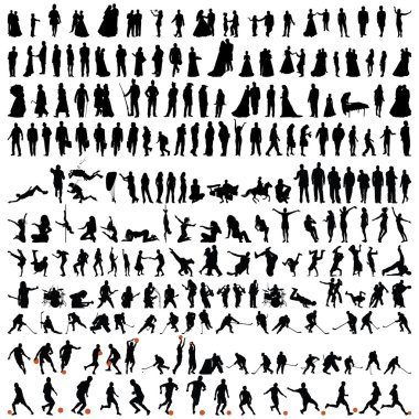 Bigest collection of silhouettes clipart