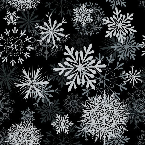 Copos de nieve sin costuras Fondo — Archivo Imágenes Vectoriales