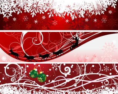 Christmas banners clipart