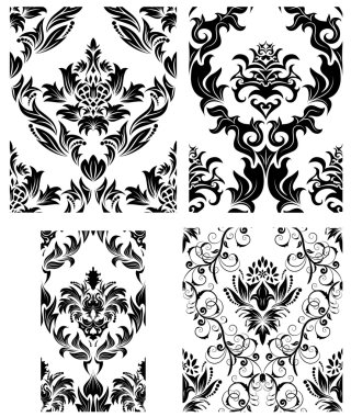 Dikişsiz damask desenler kümesi