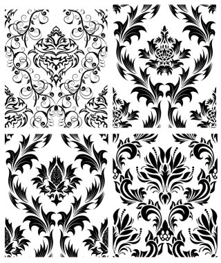 Dikişsiz damask desenler kümesi