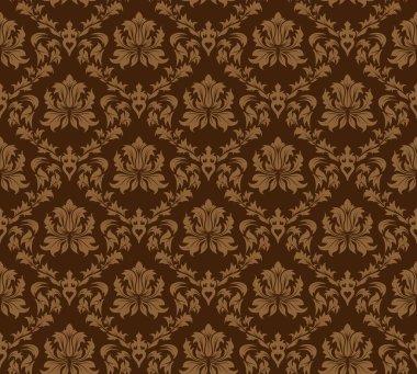 Seamless damask pattern clipart