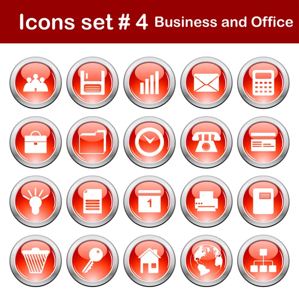 stock vector Business and office icons set