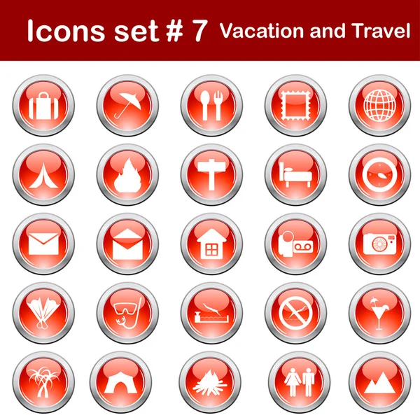 Icônes de voyage ensemble — Image vectorielle