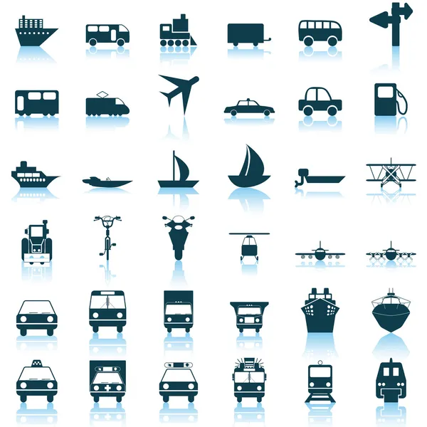 Conjunto de ícones de transporte —  Vetores de Stock