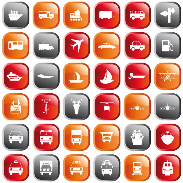 Transport zestaw ikon — Wektor stockowy