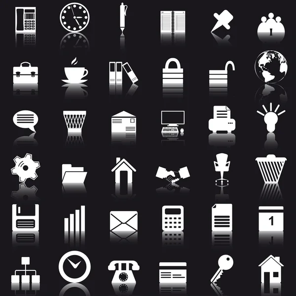 Business and office icons set — Stock Vector