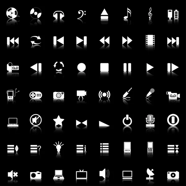 Muzikale icons set — Stockvector