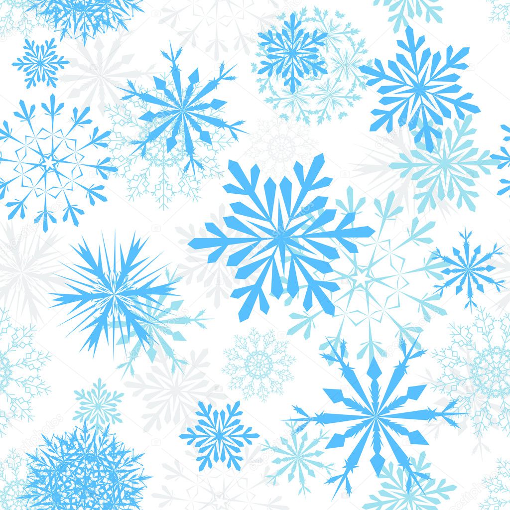 Seamless snowflakes background
