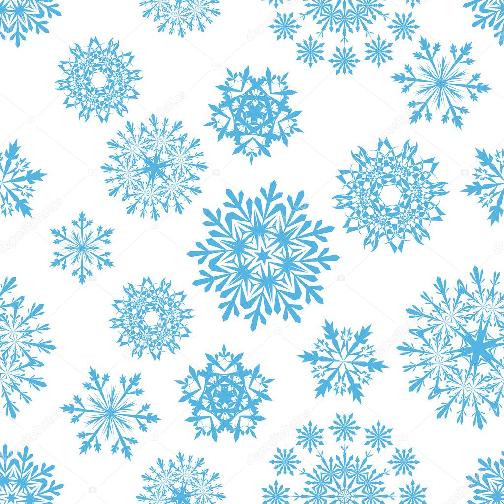 Seamless snowflakes background Stock Vector Image by ©angelp #3627887