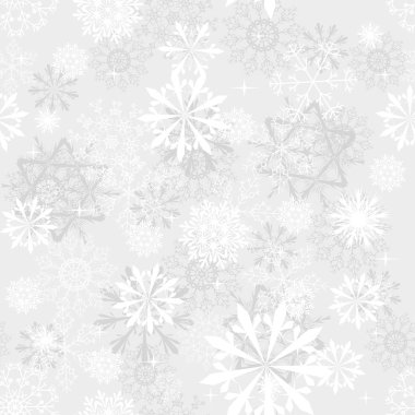 Seamless snowflakes background clipart