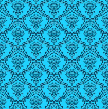 Seamless damask pattern clipart