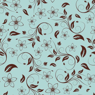 Seamless floral background clipart