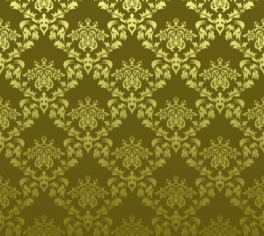 Seamless damask pattern clipart