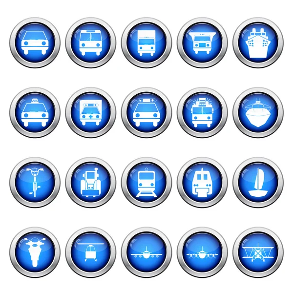 Közlekedési ikonok beállítása — Stock Vector