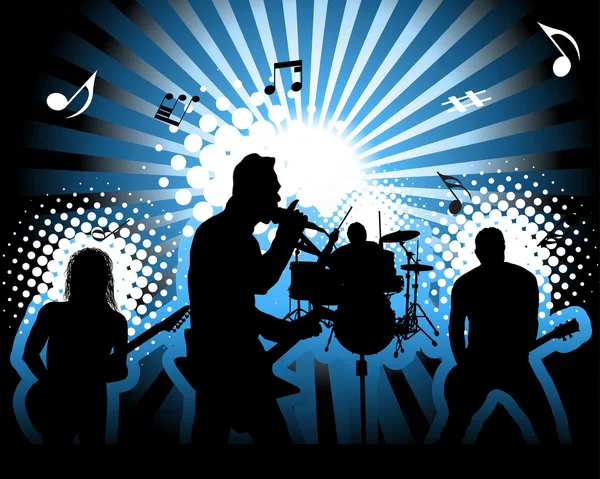 Groupe rock — Image vectorielle