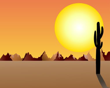 Desert and rocks clipart