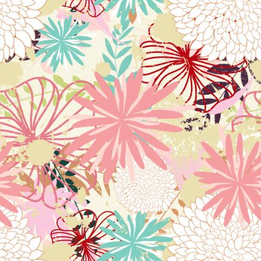 Seamless floral background clipart