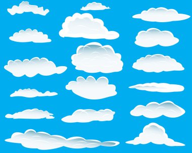 Different clouds clipart