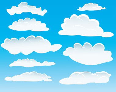 Different clouds clipart