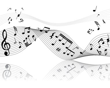 Musical background clipart