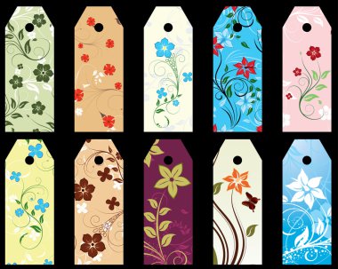 Floral bookmark clipart