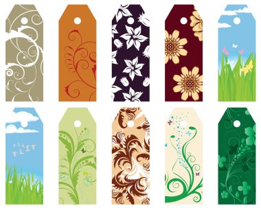 Floral bookmark clipart