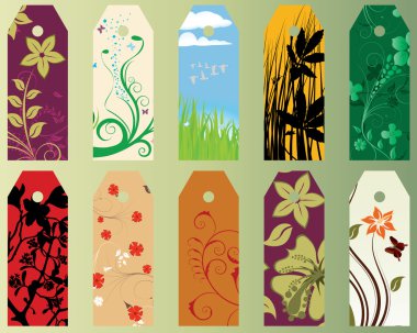 Floral bookmark clipart