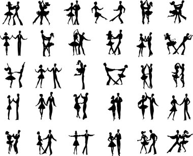 Ballroom dancers clipart