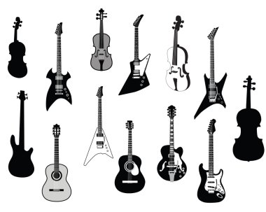 Guitars silhouettes
