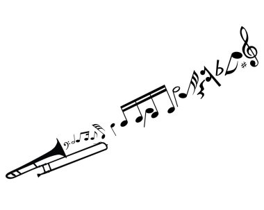 Musical background clipart