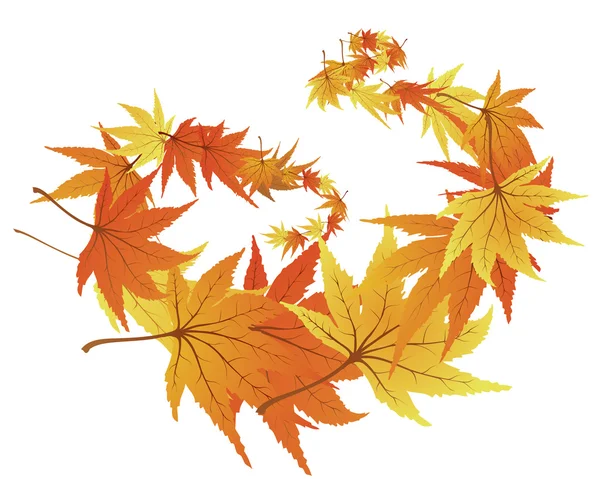 Кручений листя — стоковий вектор