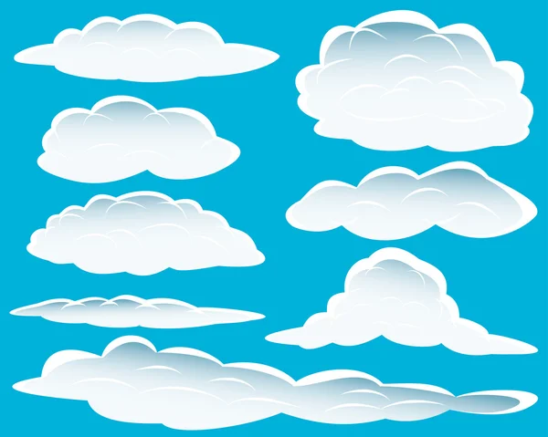 Farklı bulutlar — Stok Vektör