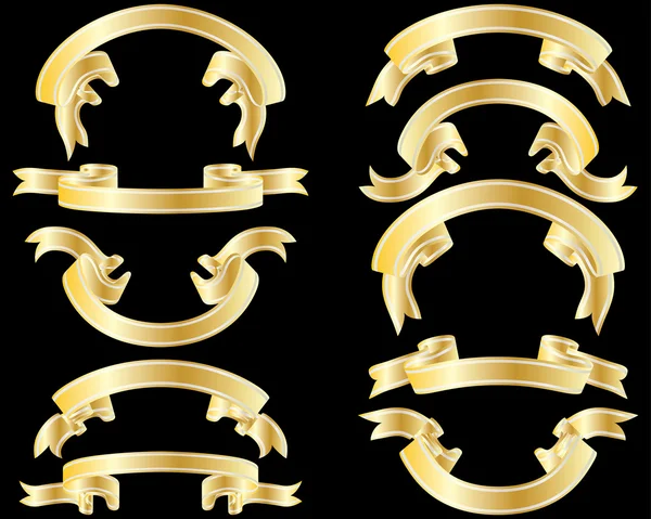 Rubans dorés — Image vectorielle