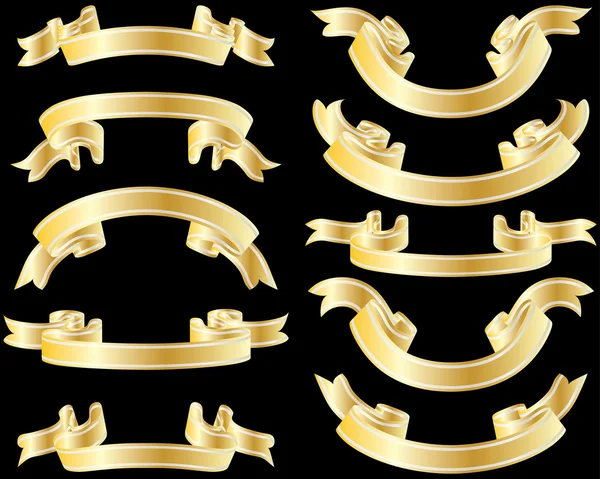 Золотий стрічками — стоковий вектор