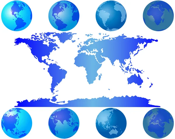 Світ глобусів — стоковий вектор