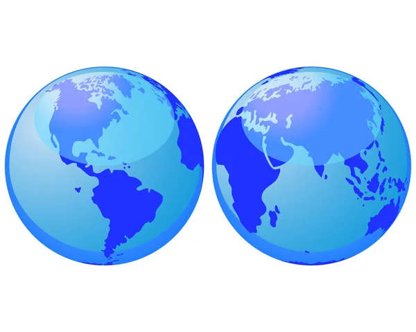 World globes — Stock Vector