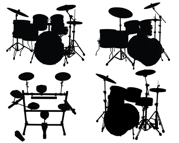 Schlagzeug-Kits — Stockvektor