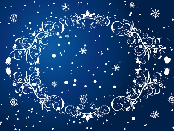 Marco de copos de nieve — Archivo Imágenes Vectoriales