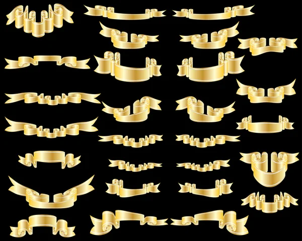 Rubans dorés — Image vectorielle