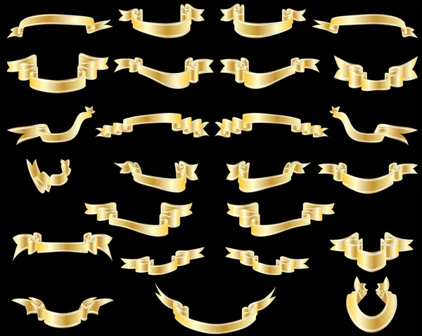 Золотий стрічками — стоковий вектор