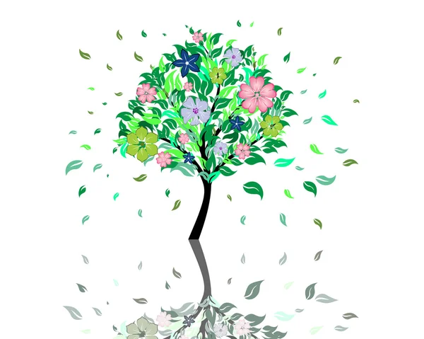 Blossom träd — Stock vektor