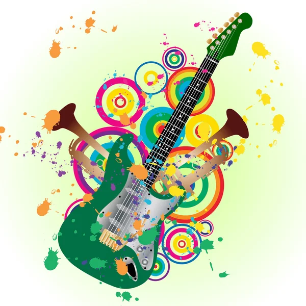 Grunge guitare — Image vectorielle
